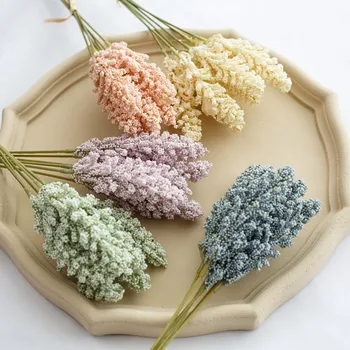 Yapay Tahıl Çiçek DIY Çim Aksesuarları Bahçe Ev Dekorasyon Düğün Fotoğrafçılığı Sahne Sahte Çiçek Düzenleme Malzemesi