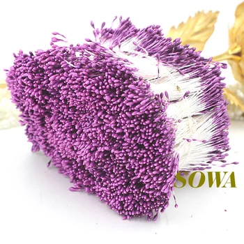 Ücretsiz kargo 1mm 900 adet / grup Çift Kafa Koyu Mor Renk Çiçek İnci Ercik Kek Dekorasyon Zanaat DIY