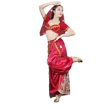 Yetişkin oryantal dans kostümü Klasik Hint Aladdin dans kostümü Drama Prenses Eğitim Kostüm Performans Kostüm