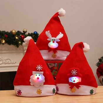 Kawaii Komik Santa Şapka Yetişkin Çocuk Tarzı Noel hediyeleri Göndermek Merry Christmas