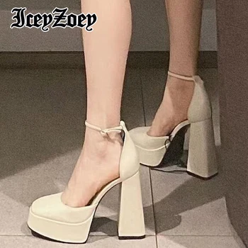 IceyZoey Kadın Sandalet 2023 Yeni Yaz ayakkabı Platformu Yüksek Topuk Ins Moda Parti Kulübü Rahat Kadın Ayakkabı Boyutu 35-40