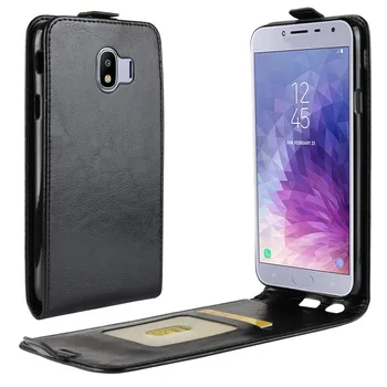 Telefon samsung kılıfı Galaxy J4 Avrupa Versiyonu Flip PU deri sırt Kapak Kılıf Cüzdan Akıllı Telefon çantası Coque Funda Durumda