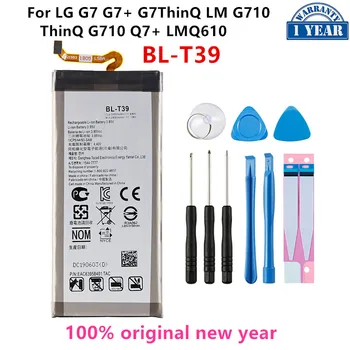 Orijinal BL - T39 3000mAh Pil İçin LG G7 G7+ G7ThinQ LM G710 ThinQ G710 Q7 + LMQ610 BL T39 Cep telefonu Piller + Araçları
