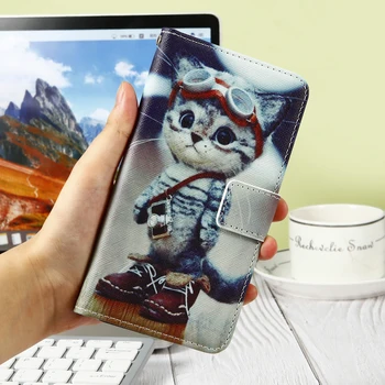 Vivo için U1 V15 Pro X27 Y89 Y91C ıQOO Xiaomi Redmi 7 PU boyalı flip kapak yuvası telefon kılıfı