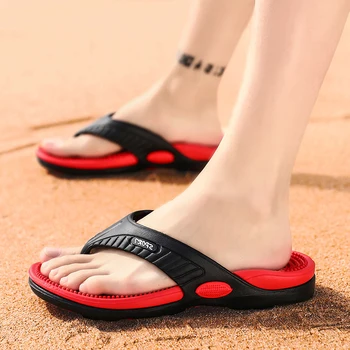Erkek terlikleri Yaz Yeni Moda Rahat Banyo Ev Sandalet Terlik Yumuşak Kaymaz Erkek Plaj Flip Flop zapatillas casa