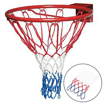 48cm basketbol potası ağı Dayanıklı Naylon Kalın İplik Üç Renkli Evrensel basketbol potası ağı Örgü Powered Sepet Jant Net Değiştirme
