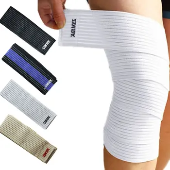 Erkekler kadınlar bandaj sıkıştırma kayışı açık elastik kuvvet diz dirsek bilek ayak bileği desteği