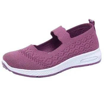 Koşu Ayakkabıları Örgü Spor Ayakkabı Bayan Nefes Spor Ayakkabı Kadın Yürüyüş Koşu Ayakkabı Sepeti Femme 2021 Kadın Yumuşak Işık 