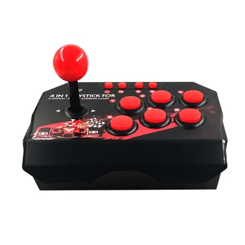 4-in-1 USB Kablolu Oyun Joystick Retro Arcade İstasyonu TURBO Oyun Konsolu Rocker dövüş denetleyicisi için PS3 / Anahtarı / PC / Android TV
