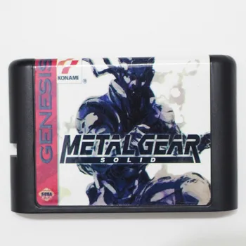Metal Gear Solid 16 bitlik MD Oyun Kartı Için Sega Mega Sürücü Genesis
