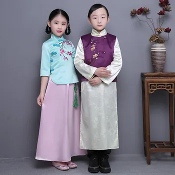 Çocuk Çin Geleneksel Hafu Kostüm Kadın Prenses Kostüm Antik Prens Dans Giyim Elgin Baylor Halk Dans Elbise