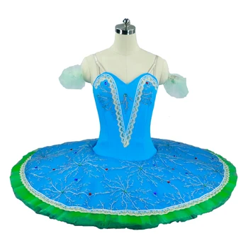 klasik profesyonel tutu gözleme tabağı yetişkin mavi kuş bale performansı tutuş Prenses Auror kostümleri taklidi DM0039
