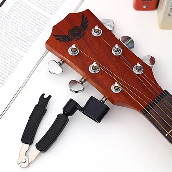 3 in 1 gitar teli Sarıcı Taşıması kolay Çok amaçlı Elektrikli Ahşap Gitar Sarıcı Pin Çektirme Dize Kesici Gitar Parçaları