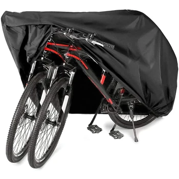 Su geçirmez bisiklet örtüsü, ağır 210D Oxford bisiklet örtüsü çift dikiş ve ısı yalıtımlı dikişler, koruma UV yağmur
