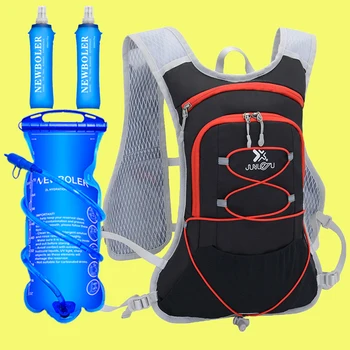 Trail 10L Ultralight Açık Maraton Koşu Bisiklet Yürüyüş sıvı alımı sırt çantası Paketi Yelek Çanta 2L Su Torbası Mesane Şişe
