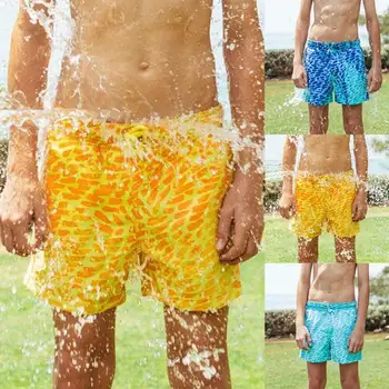 Renk değiştiren Plaj Yüzmek Şort Erkekler Kurulu Şort Yaz Mayo Hızlı Kuru Renk Değişikliği Sörf kısa pantolon Erkek erkek mayoları