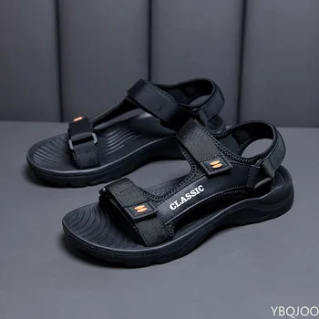 Erkek Sandalet Yaz Eğlence Plaj Tatil Sandalet erkek ayakkabısı 2022 Yeni Açık Erkek Retro Rahat Rahat Sandalet Erkek Spor Ayakkabı