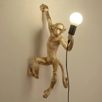 Modern Led maymun duvar lambası oturma odası için sanat dekoru ev asılı kolye ışıkları restoran yemek odası aydınlatma armatürleri lamba