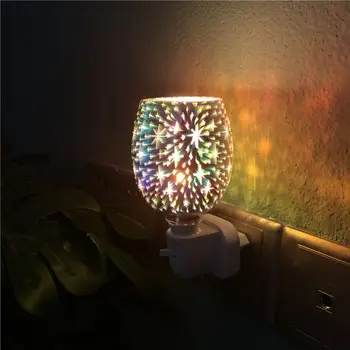 3D Renkli Ev Dekorasyon Gece Lambası İNGİLTERE Tak Aromaterapi Lambası Koku Difüzör Balmumu Eriyik İsıtıcı uçucu yağ lambası
