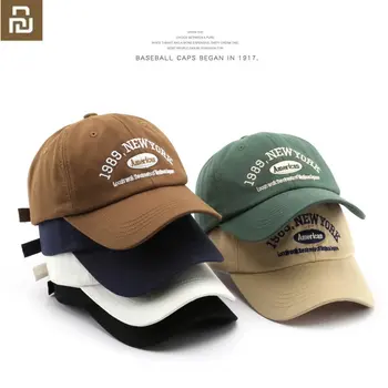 YOUPİN Beyzbol Kapaklar Ayarlanabilir Rahat İşlemeli 1989 New York Amerikan Pamuk güneş şapkaları Unisex Düz Renk Vizör Şapkalar