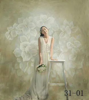 10ft * 20ft el boyalı Muslin stüdyo fotoğrafçılığı sahne 31-01, çiçek fotoğraf arka plan, muslin arka planında fotoğraf