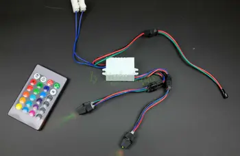 Mini Fiber optik ışık kaynağı 1w RGB led hafif motor 12v araba fiber optik ışık dekorasyonu gece lambası IR uzaktan 6mm