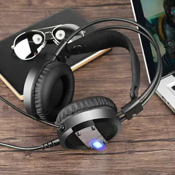 A10 Oyun USB Kulaklık 3.5 mm Kablolu Oyun Kulaklık Kulak RGB 7.1 Surround Ses ve HD Mikrofon Dizüstü PC Bilgisayar Oyun