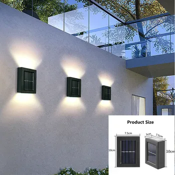 Güneş LED dış ışık su geçirmez bahçe dekorasyon lambaları balkon avlu duvar lambası bahçe ışıkları açık güneş lambası