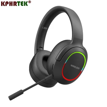 L800 Bluetooth 5.1 Kulaklık Oyun Surround Ses Stereo Kablosuz mikrofonlu kulaklık renkli ışık PC Dizüstü Kulaklık