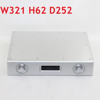 Kulaklık Kabuk Gümüş DAC Dekoder Fırçalanmış Alüminyum Şasi AMP güç amplifikatörü Prearmp Durumda DIY Ses Muhafaza W321 H62 D252