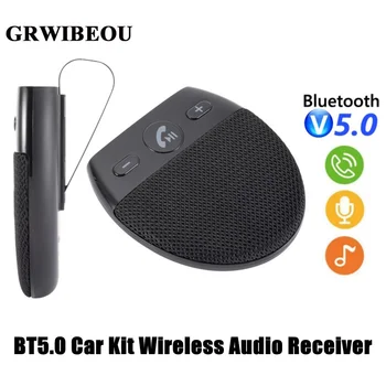 Bluetooth Araç Kiti Handsfree Bluetooth 5.0 Hoparlör Kablosuz MP3 Müzik Çalar Mikrofon ile Otomatik Güç açık / Bağlantı