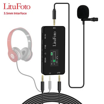 LituFoto VV18 3.5 mm Arayüzü Kablolu Dijital Yaka Mikrofonu Bilgisayara Bağlanmak İçin, İphone, İpad Canlı Kayıt Mikrofon