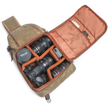 Su geçirmez Batik Tuval Eğimli omuz çantaları DSLR Kamera Çantası Panasonic S5 S1 S5K GH5 GH6 GH5L GH5S GH6L S1H S1M G95 GH5GK