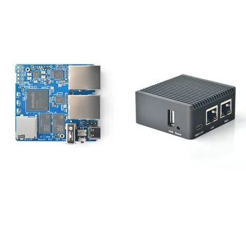 NanoPi R2S mini yönlendirici Çift Gbps Ethernet Rockchip RK3328 Ağ Geçitleri Desteği OpenWrt LED Sistemi V2ray Ssr Linux Kurulu
