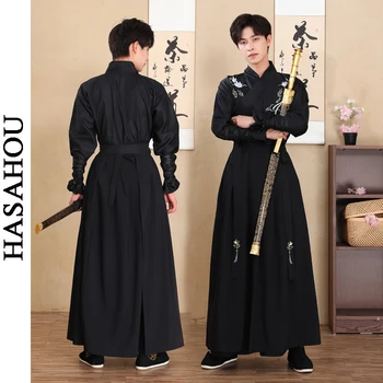 Orijinal Hanfu Unisex Geleneksel Çin Kostüm Tang Hanedanı Retro Hanbok Geliştirme Cosplay Antik dövüş sanatları Üniforma