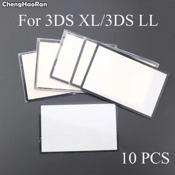 ChengHaoRan Için 3DS XL/3DS LL siyah üst ekran lens değiştirme yapıştırıcı ıle 10 adet Yapıştırılmış