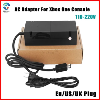 Dropshipping ABD / İNGİLTERE / AB Tak Xbox One İçin Güç Kaynağı AC Adaptörü Yedek Şarj Cihazı W / Kablo Tuğla Orijinal Sessiz Sürüm
