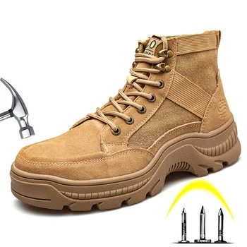 Cleanro Erkek iş çizmeleri Yıkılmaz güvenlik ayakkabıları Erkekler Çelik Burunlu Ayakkabı Delinmez İş Sneakers Erkek Ayakkabı Yetişkin iş ayakkabısı